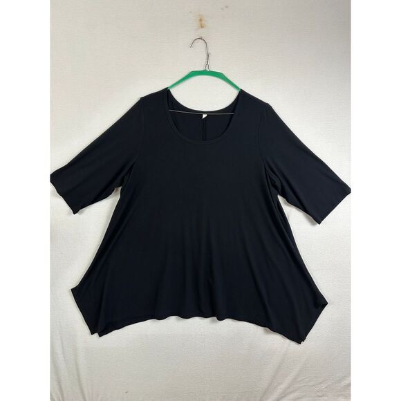 Top‎ Women's 2X Short Sleeve Round Neck Blouse - Picture 1 of 8